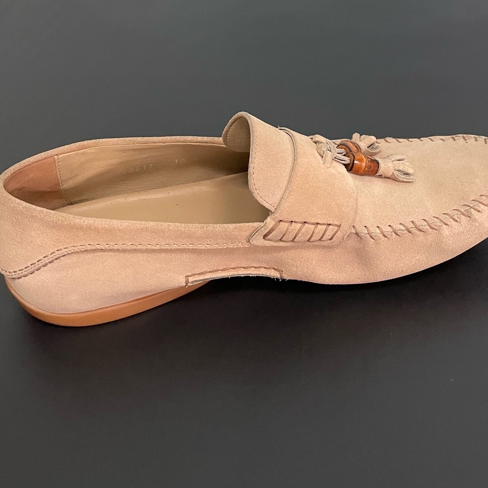 Gucci suede bamboo tassel driving loafers shoes sz 10 men’s - Picture 8 of 16